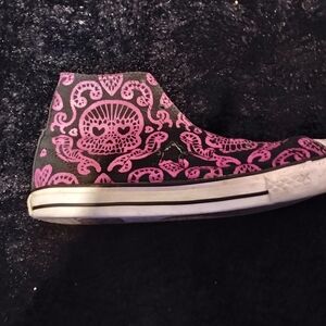 Converse Black and Pink High Tops